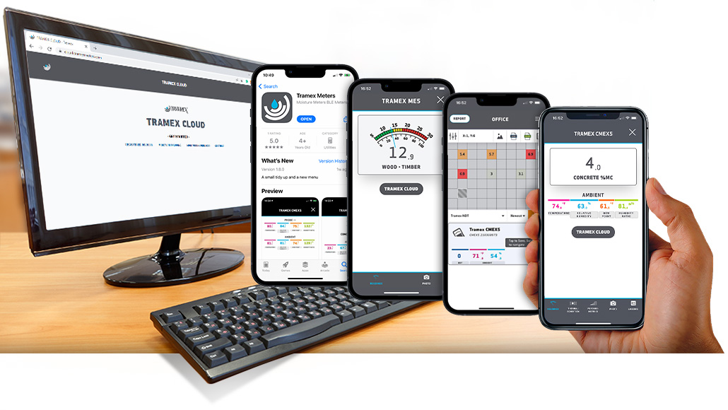 Tramex meter App Screens