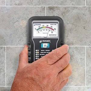 Moisture Meter ME5 Front with Hand on Grey